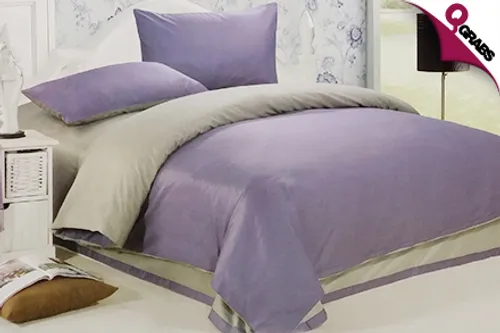 For QR149, Update Your Bedroom with Colorful Two-Tone 4-Piece Bedding Sets - Choose from 4 Homey Colors! (QR298 Value)